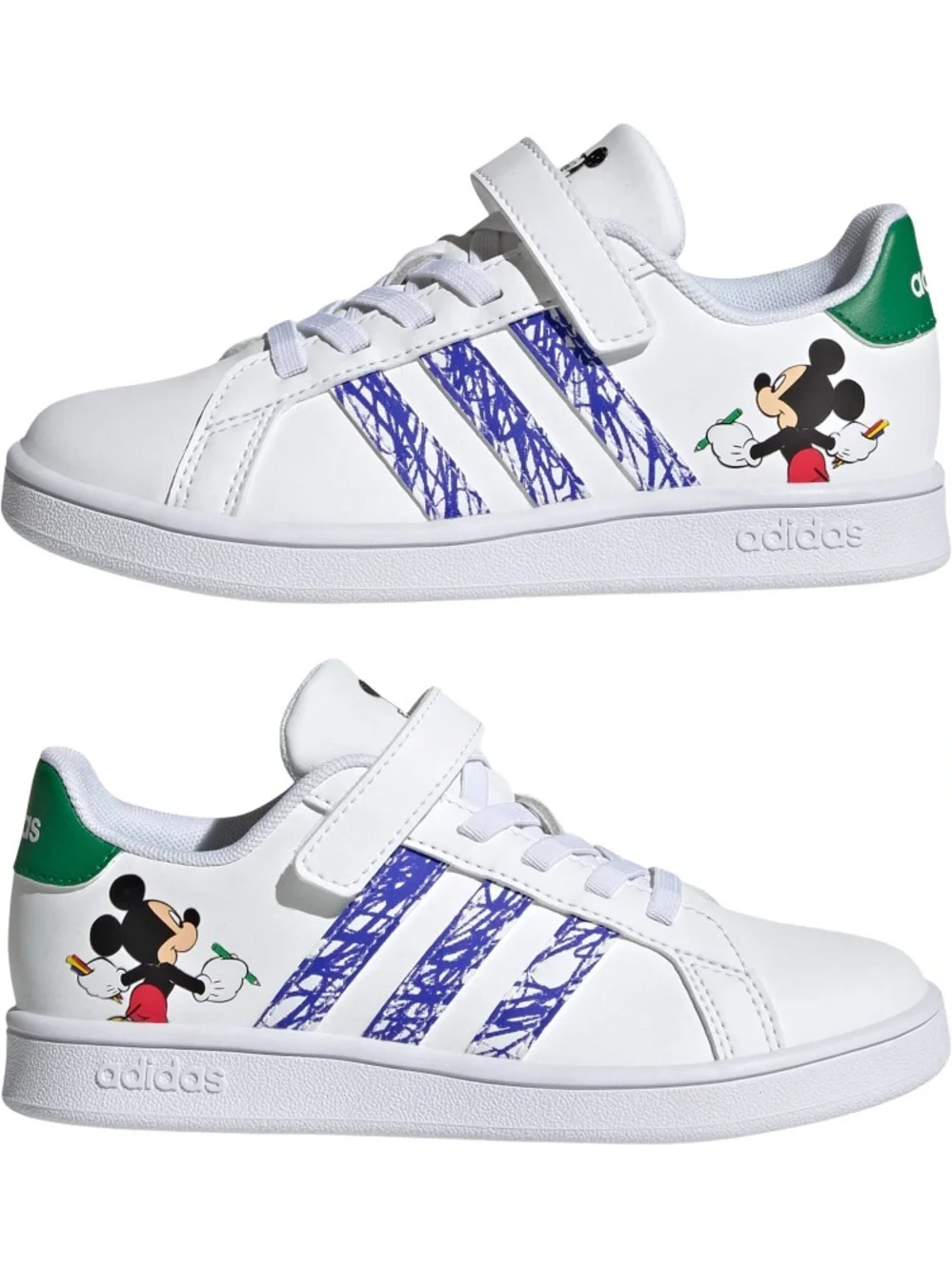 Size 2 Adidas x Disney Mickey Mouse Grand Court Shoes - Kids